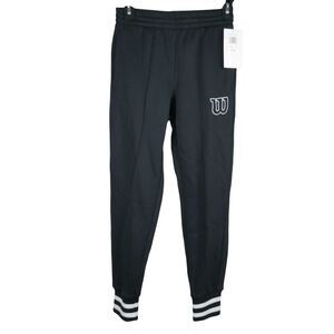 Wilson Youth Athletic Joggers – Black with Striped Cuffs